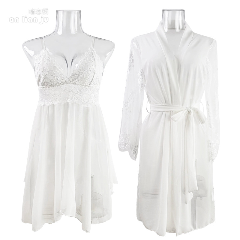 Ensemble de Nuit Blanc pour Fe - Kimono Sheer Floral avis et prix