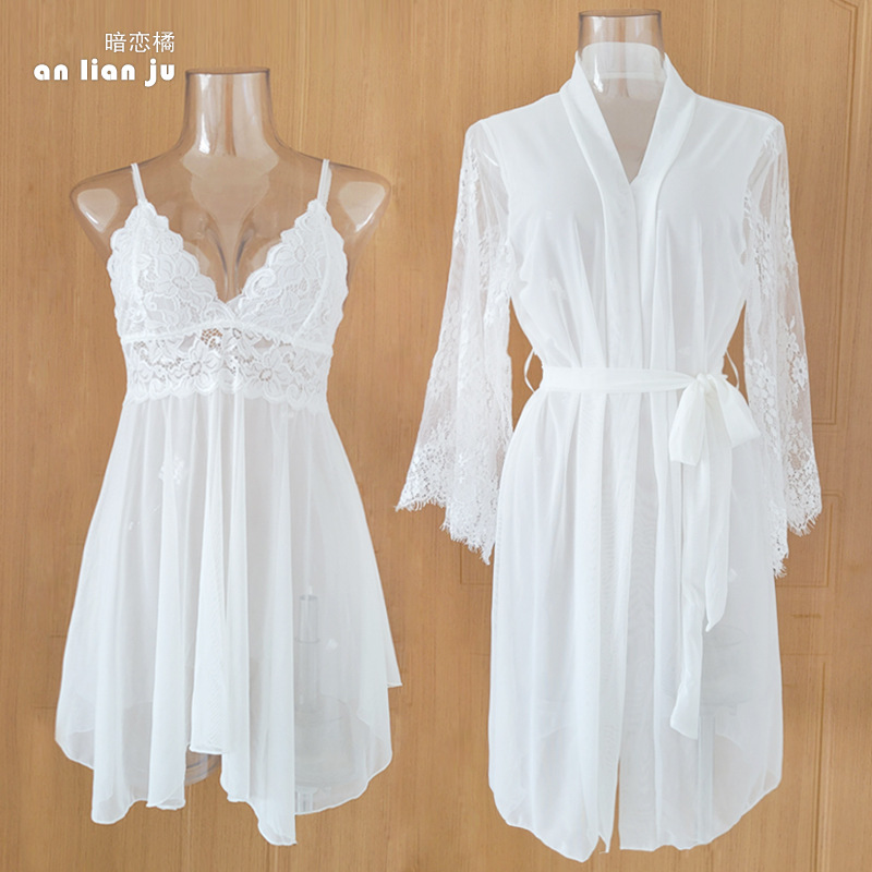 Ensemble de Nuit Blanc pour Fe - Kimono Sheer Floral avis et prix