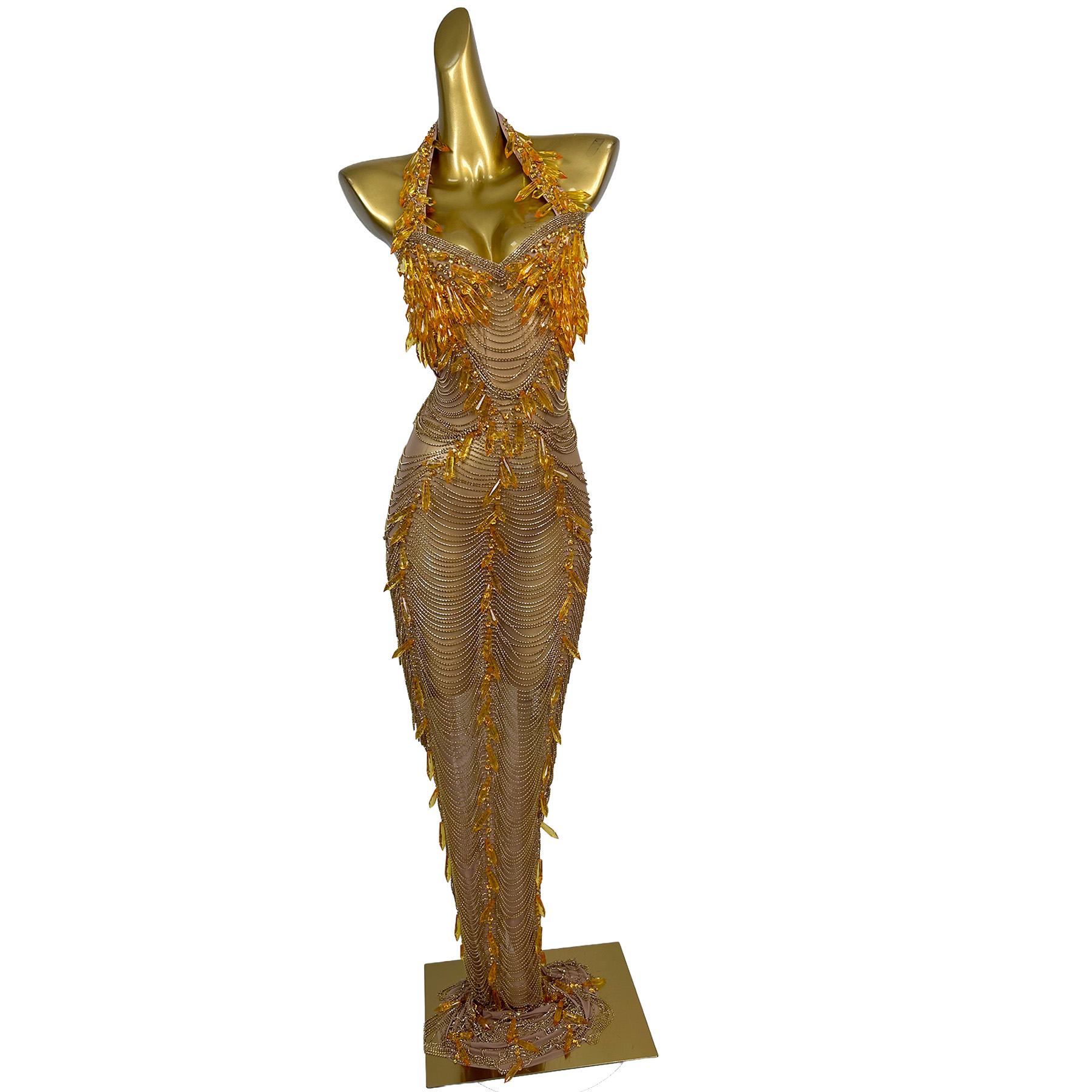 Robe longue sirène en maille d - Maxi Dress Halter avis et prix
