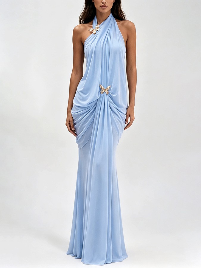 Robe longue élégante pour femm - Maxi Dress Halter avis et prix