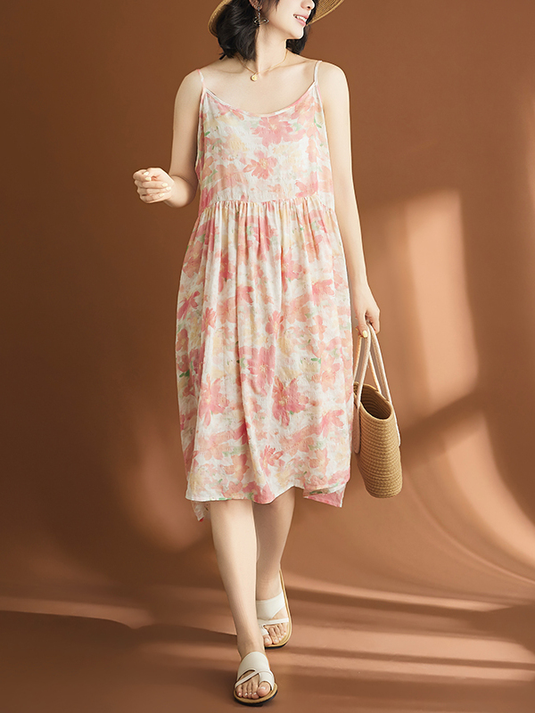 Robe décontractée en coton et  - Linen Dress Wrap avis et prix