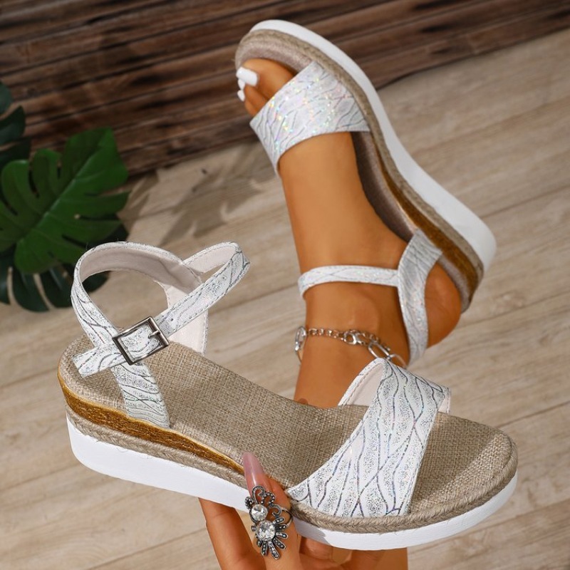 Sandales compensées pour femme - Wedge Espadrille Women avis et prix